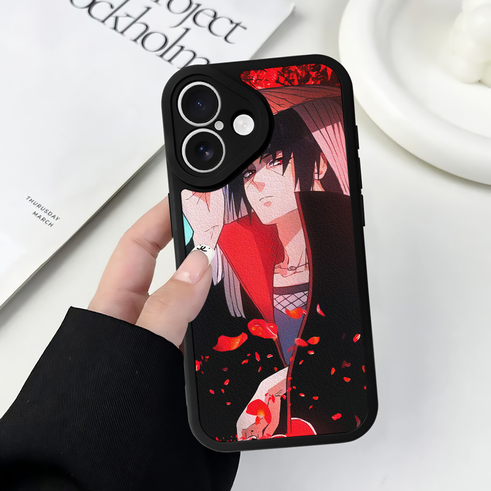 （画像用） NARUTO -ナルト- NARUTO -ナルト- 疾風伝 【iPhone 16シリーズ対応】シリコンスマホケース（レザー調） 材質：シリコン